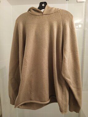 Essentials Taupe Hoodie Knit Sweater